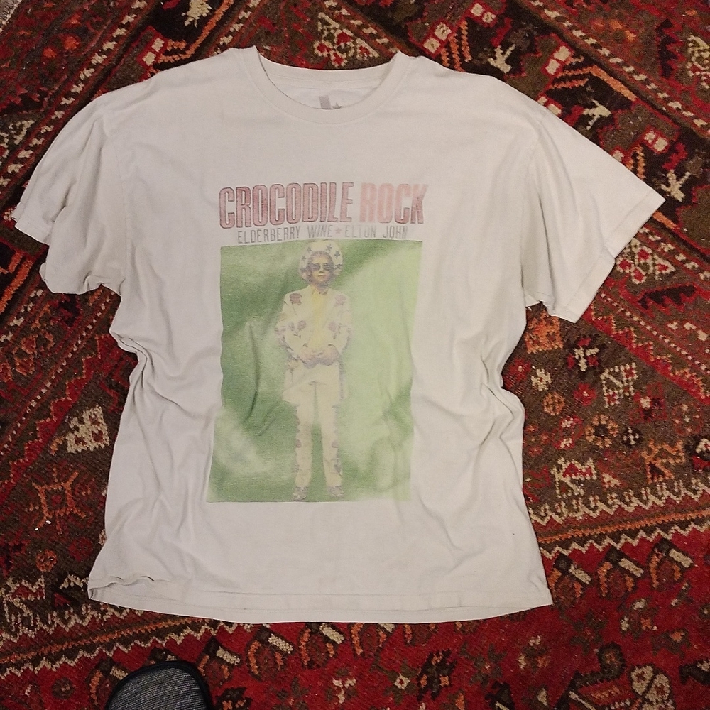 Vintage Elton John Crocodile Rock S/S Tee - Men's Size L